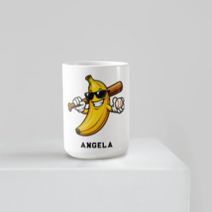 Taza De Café Vamos a Volvernos Locos Béisbol Retro Plátano Dive