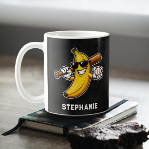 Taza De Café Vamos a Volvernos Locos Béisbol Retro Plátano Dive