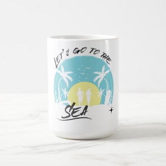 Taza De Café Vamos al mar - Retro Tropical Beach