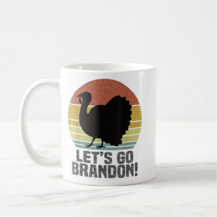 Taza De Café Vamos Brandon Acción de Gracias Turquía Retro Vint