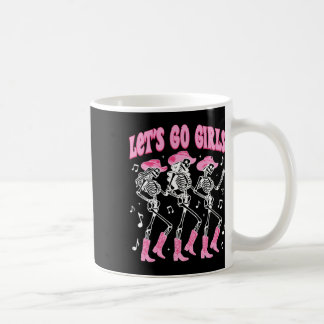Taza De Café Vamos Chicas Skeleton Cowgirls Dancing Disco Byc