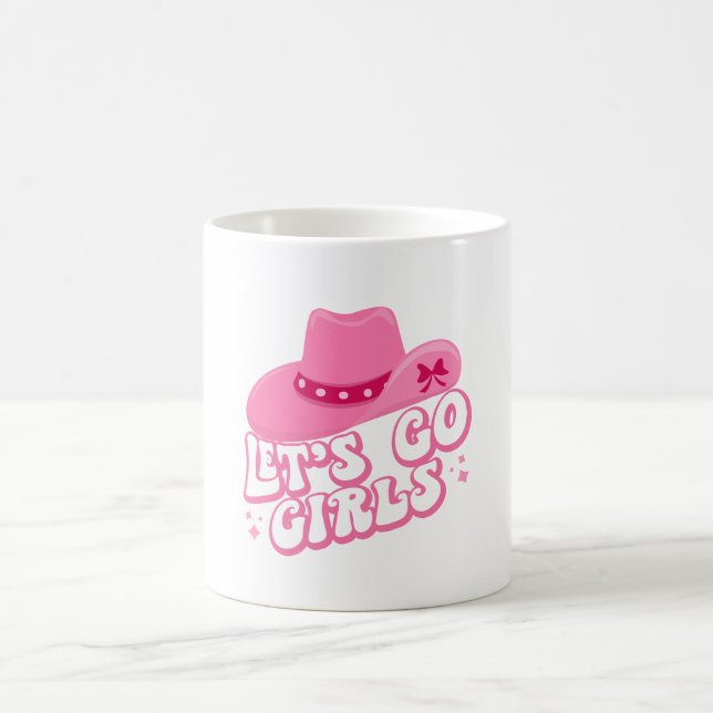 Taza De Café Vamos Chicas, viaje de Chicas, gráfico retro (Centro)