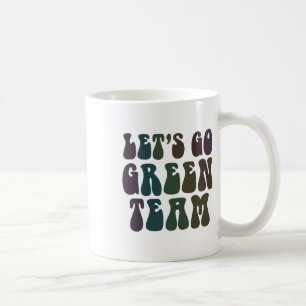 Taza De Café Vamos equipo verde de guerra retro juego de verano