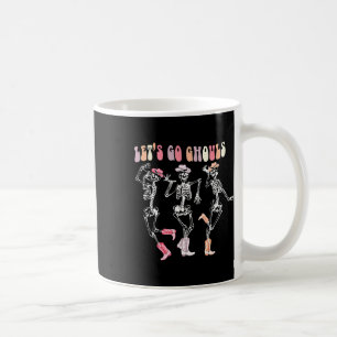 Taza De Café Vamos Ghouls bailando esqueleto Cowboy Western Ha