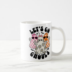 Taza De Café Vamos Ghouls Halloween Fantasma Floral Spooky Seas