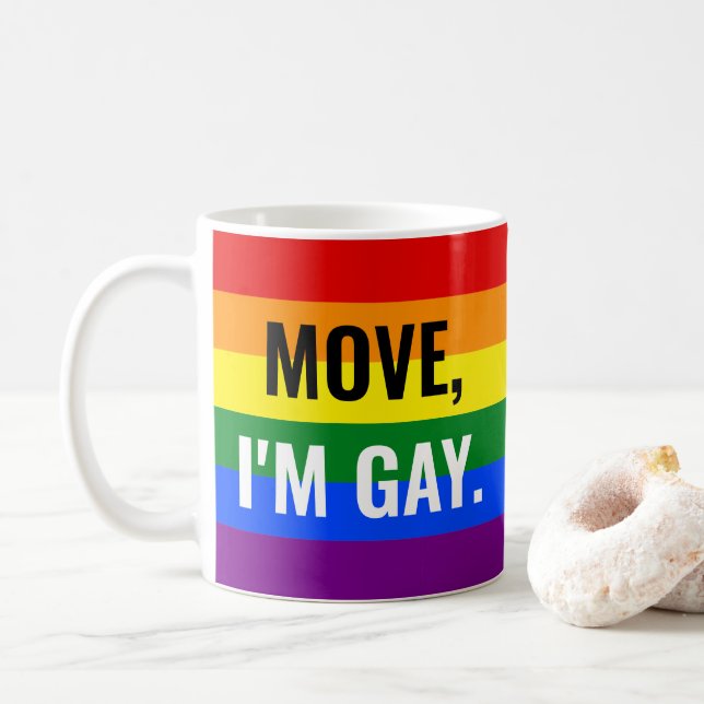 Taza De Café Vamos, soy gay Rainbow Mug (Con donut)