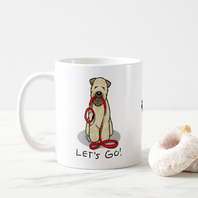 Taza De Café ¡Vamos! Walk Wheaten Terrier Dog (trigo 1b2) (Con donut)