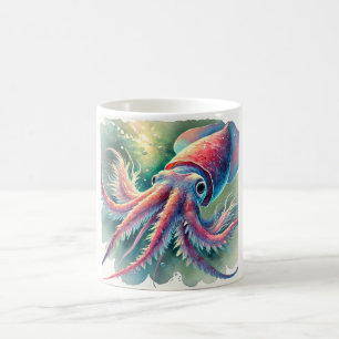 Taza De Café vampire squid 171024AREF124 - Watercolor