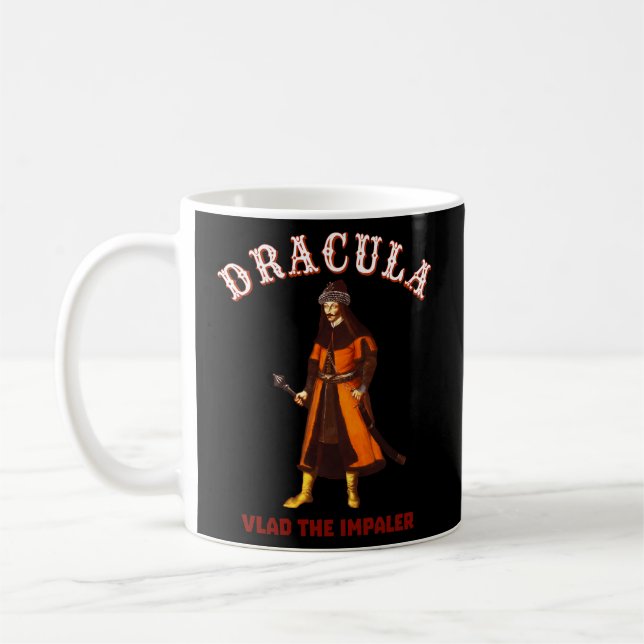 Taza De Café Vampiro Drácula Art-Dracula Vlad Tepe El Impaler (Izquierda)