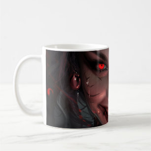 Taza De Café Vampiro femenino sonriendo con un orb