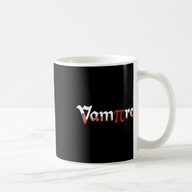 Taza De Café Vampiro Funny Halloween Día Pi Chiste disstume mat (Derecha)