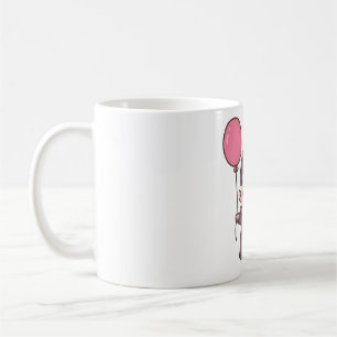 Taza De Café Vampiro lindo con globo rojo