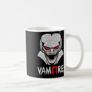 Taza De Café Vampiro Pi Halloween Disstume divertida ciencia ma