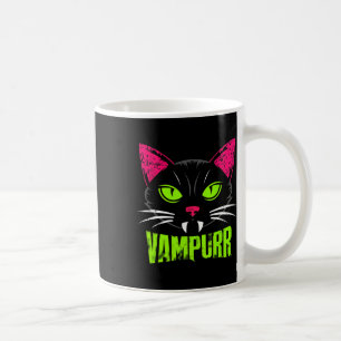 Taza De Café Vampurr Cat Black Cat Halloween Spooky Vampiro