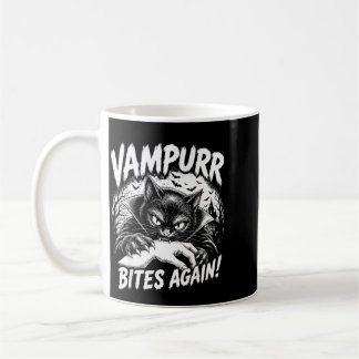 Taza De Café Vampurr muerde a amante de gatos de Halloween