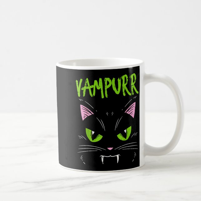 Taza De Café Vampurr Vamre Cat Funny Halloween Animal Men Women (Derecha)