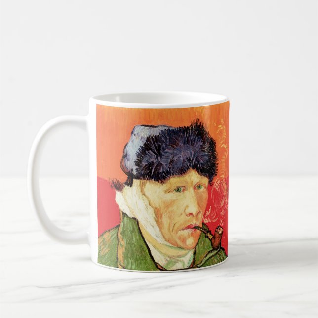 Taza De Café Van Gogh - autorretrato con oreja y tubo varados (Izquierda)