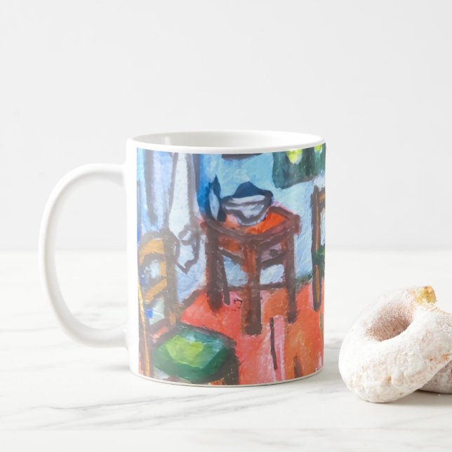 Taza De Café Van Gogh Bedroom mini  (Con donut)