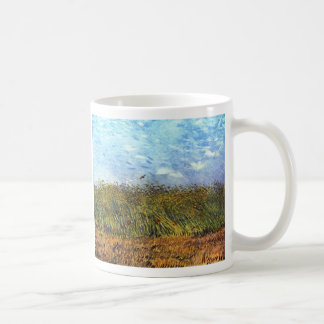 Taza De Café Van Gogh: Campo de trigo con las amapolas y la