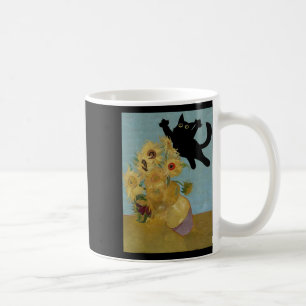 Taza De Café Van Gogh Flowers Cat Sunflowers