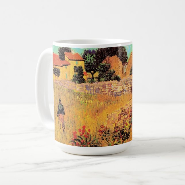 Taza De Café Van Gogh - Granja en Provenza, (Anverso izquierdo)