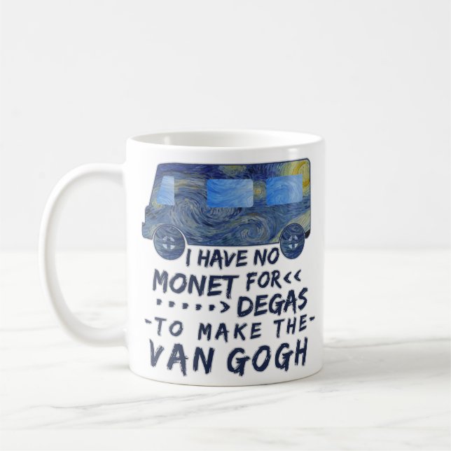 Taza De Café Van Gogh Monet desgasifica noche estrellada del (Izquierda)