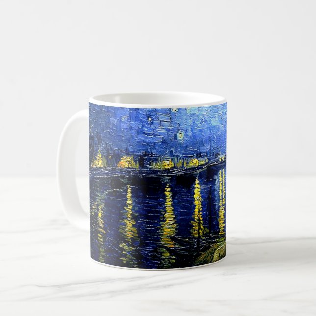 Taza De Café Van Gogh - Noche estrellada sobre el Ródano (Anverso izquierdo)