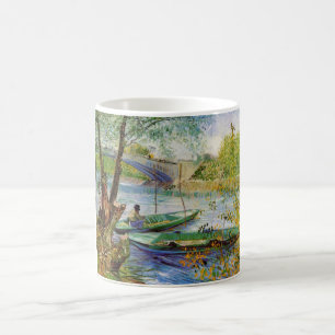 Taza De Café Van Gogh pescando en primavera, Pont de Clichy