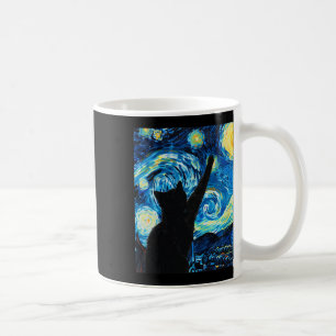 Taza De Café Van Gogh Starry Night Cat Lover Kitten