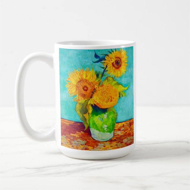 Taza De Café Van Gogh Sunflowers  (Izquierda)