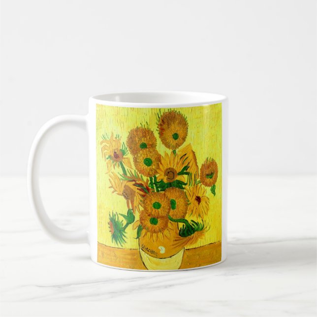 Taza De Café Van Gogh Sunflowers (Izquierda)