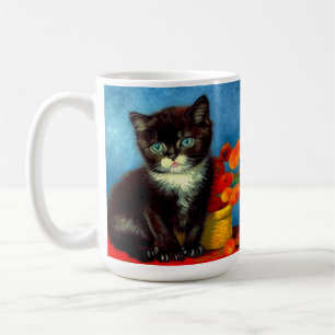 Taza De Café Van Gogh Tuxedo Cat