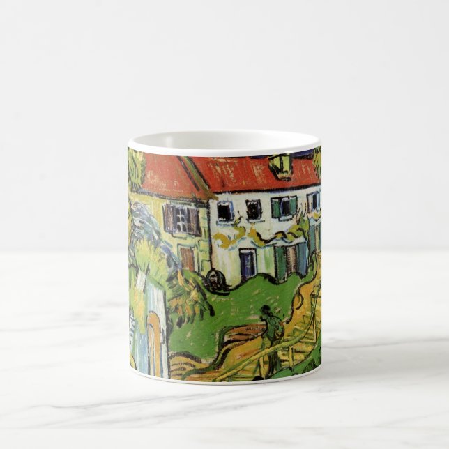 Taza De Café Van Gogh Village Street y Steps Auvers, figuras (Centro)