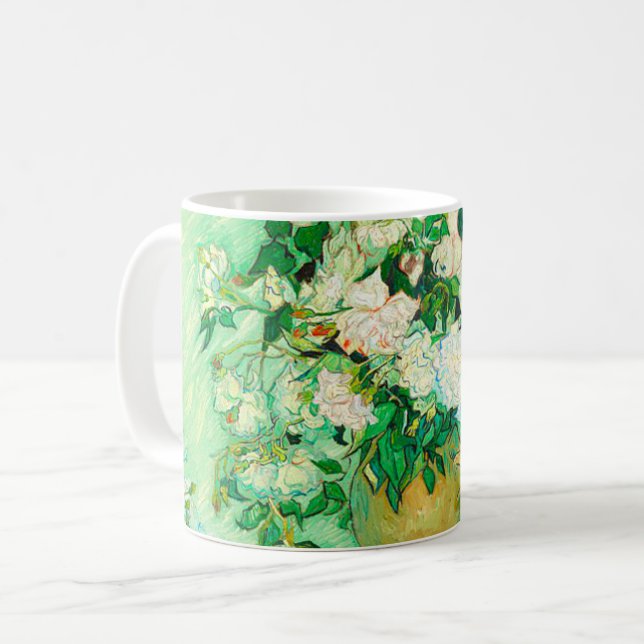 Taza De Café Van Gogh White Roses (Anverso izquierdo)