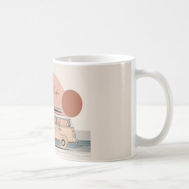 Taza De Café Van Life Surf Van – Retro Beach Camper Aesthetic (Derecha)