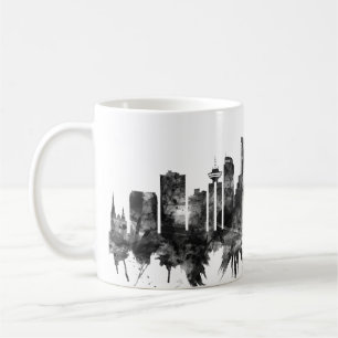 Taza De Café Vancouver Canada Skyline BW