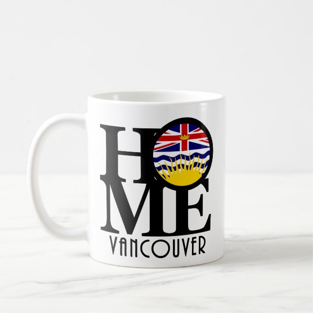 Taza De Café Vancouver HOME (Bandera BC) 11oz (Izquierda)