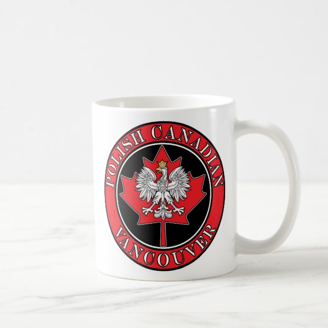 Taza De Café Vancouver Ronda Polaca Leaf Canadiense (Derecha)