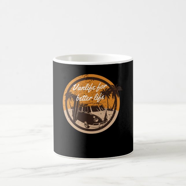 Taza De Café Vanlife para una vida mejor (Centro)