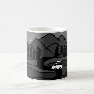 Taza De Café Vanlife Road Trip Campervan Mountain Moon Stars