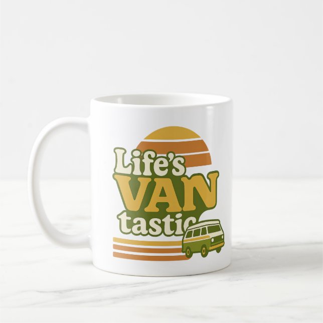 Taza De Café VANtastic Retro 70s Van Graphic (Izquierda)