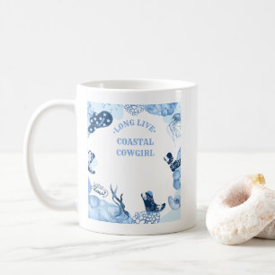 Taza De Café vaquera costera azul