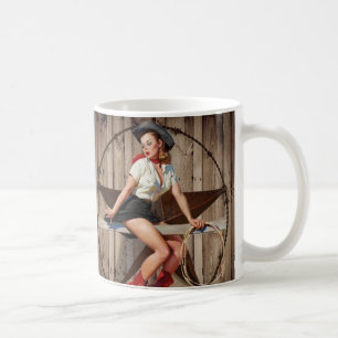 Taza De Café Vaquera de madera del país occidental de la