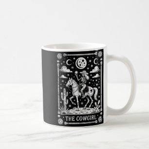 Taza De Café Vaquera Esqueleto Montando Caballo Tarot Carta Gót
