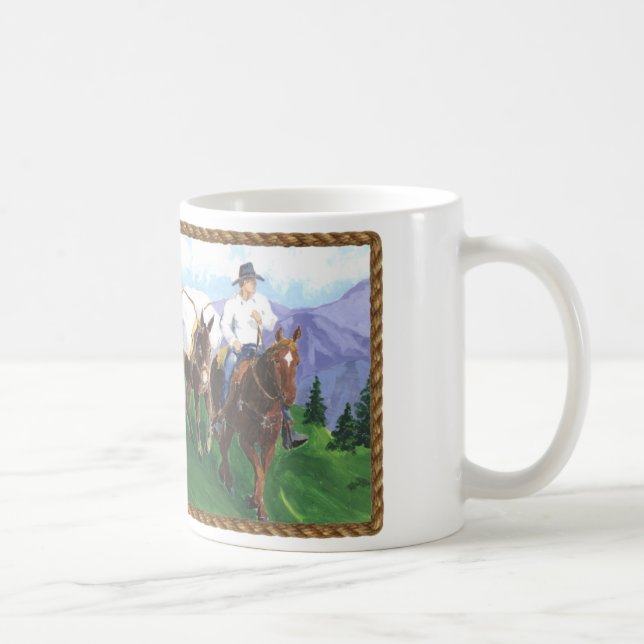 Taza De Café Vaquero en las montañas (Derecha)