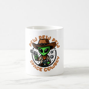 Taza De Café Vaquero Espacial Alien Divertido