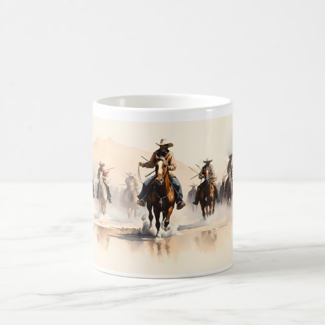 Taza De Café Vaquero monta el caballo (Centro)