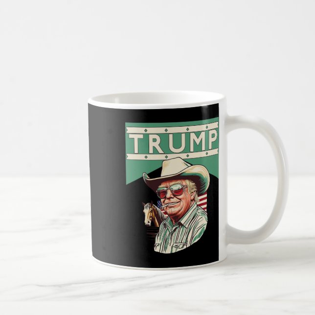 Taza De Café Vaquero Trump es mi presidente (Derecha)