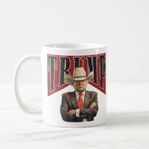 Taza De Café Vaquero Trump Occidental Donald Trump, partidario 