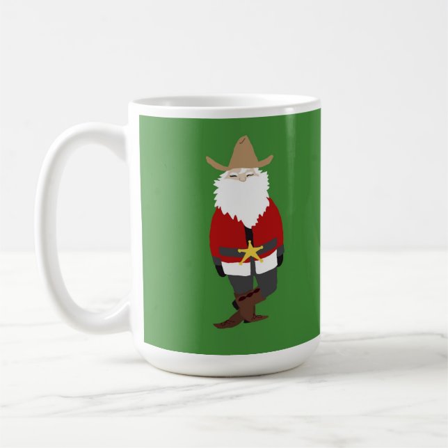Taza De Café ¡Vaquero verde Santa de la taza! (Izquierda)